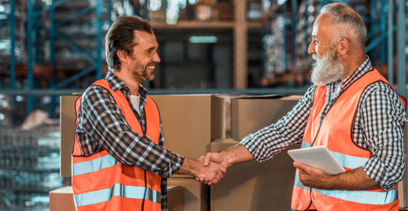 Happy warehouse manager discovers the benefits of order consolidation