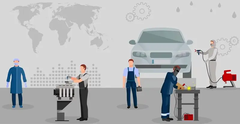 Auto manufacturing engineer manager using tablet to apply intelligent process automation - Artsyl